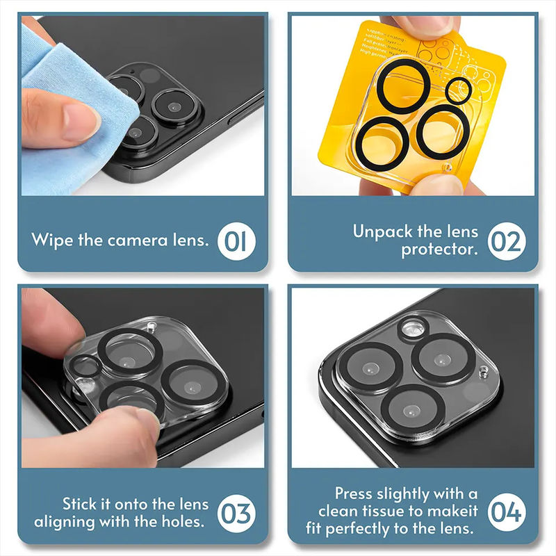 3D Silk Anti Shock Premier Eagle Lens Camera Screen Protector For IPhone 12 13 14